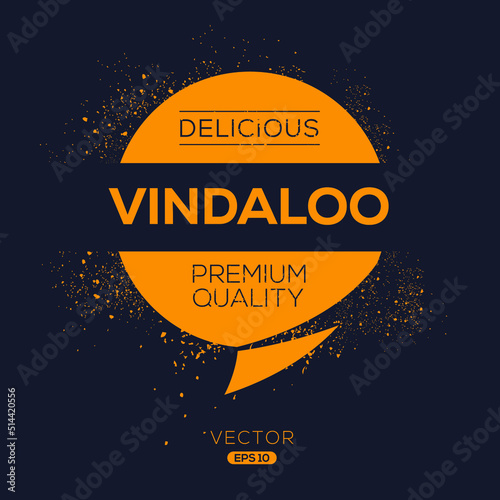 Creative (Vindaloo) logo, Vindaloo sticker, vector illustration.