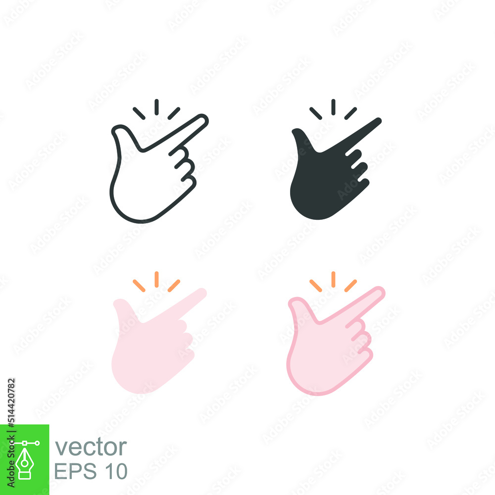 Easy icon. Simple outline, solid, flat style. Nice, pictogram, good, finger, hand, safe, click, symbol, design, like, arm, positive concept. Vector illustration isolated on white background. EPS 10 Easy icon. Simple outline, solid, flat style. Nice, pictogram, good, finger, hand, safe, click, symbol, design, like, arm, positive concept. Vector illustration isolated on white background. EPS 10