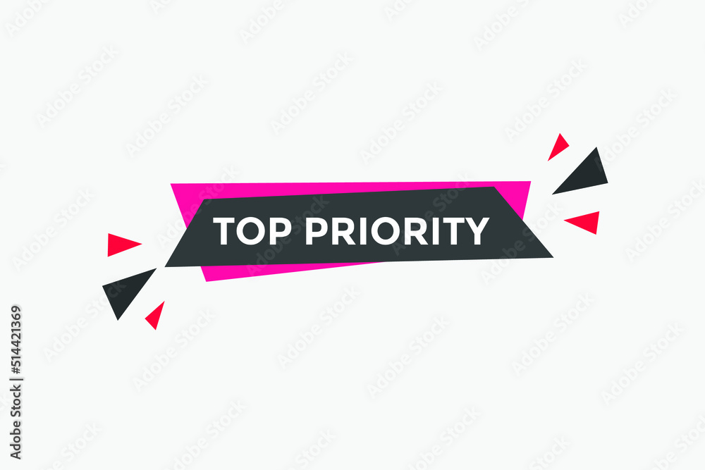 top priority text web template. social media post design
