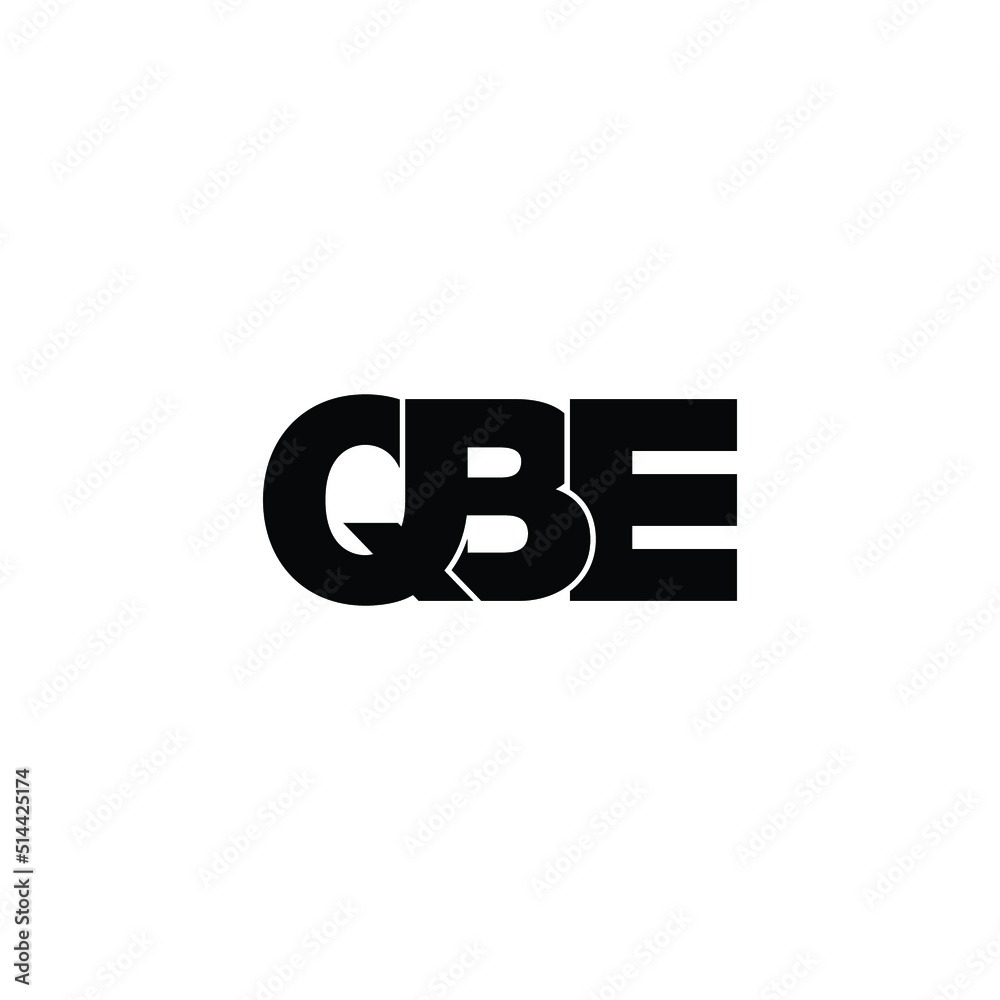 QBE letter monogram logo design vector