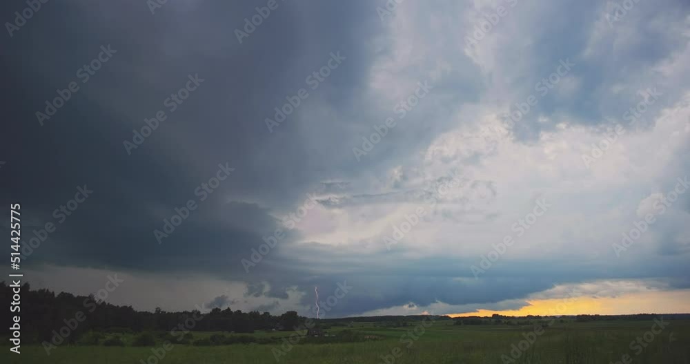 Slow motion lightning strike, thunderstorm concept Slow motion lightning strike, thunderstorm concept