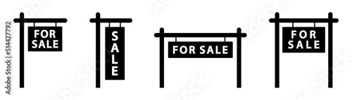 Sale billboard icon. Sale real estate icon, vector illustration