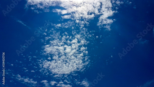 Gorgeous blue view of the sky and wonderful clouds.