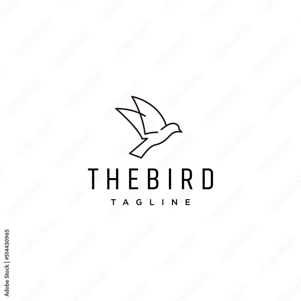 Bird Geometric logo vector icon design template Bird Geometric logo vector icon design template