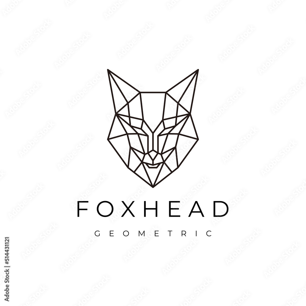 Fototapeta premium Fox head logo icon design template