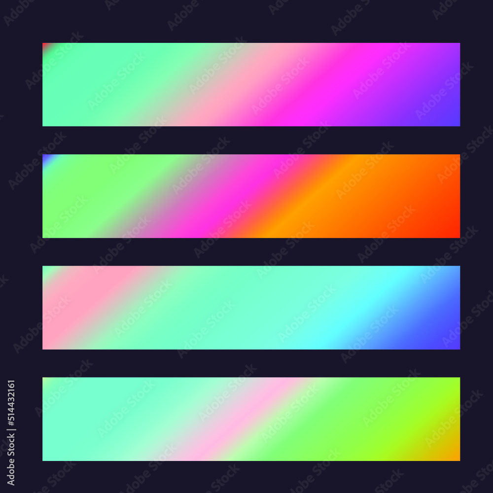 Set of holographic chrome gradients.