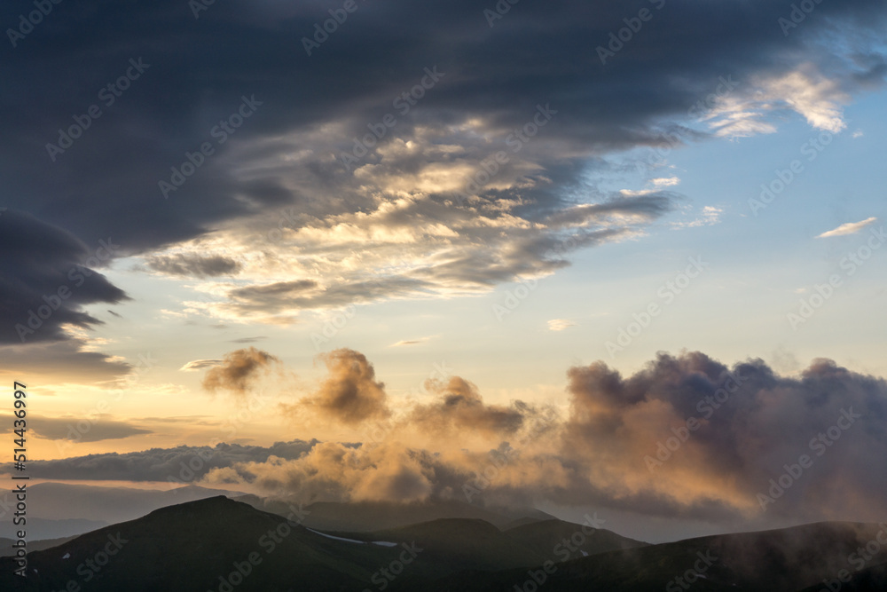 Sunset in Carpathians