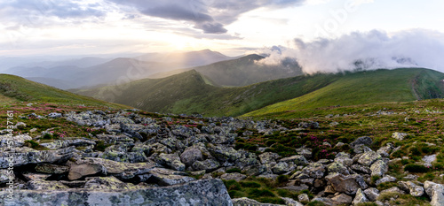 Sunset in Carpathians