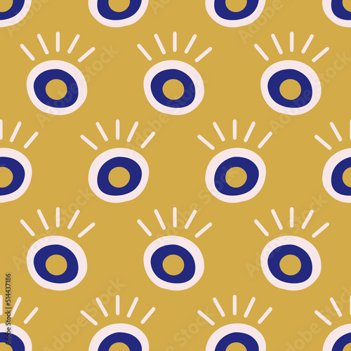 Evil eyes seamless pattern