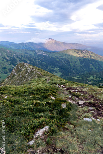 Sunset in Carpathians photo