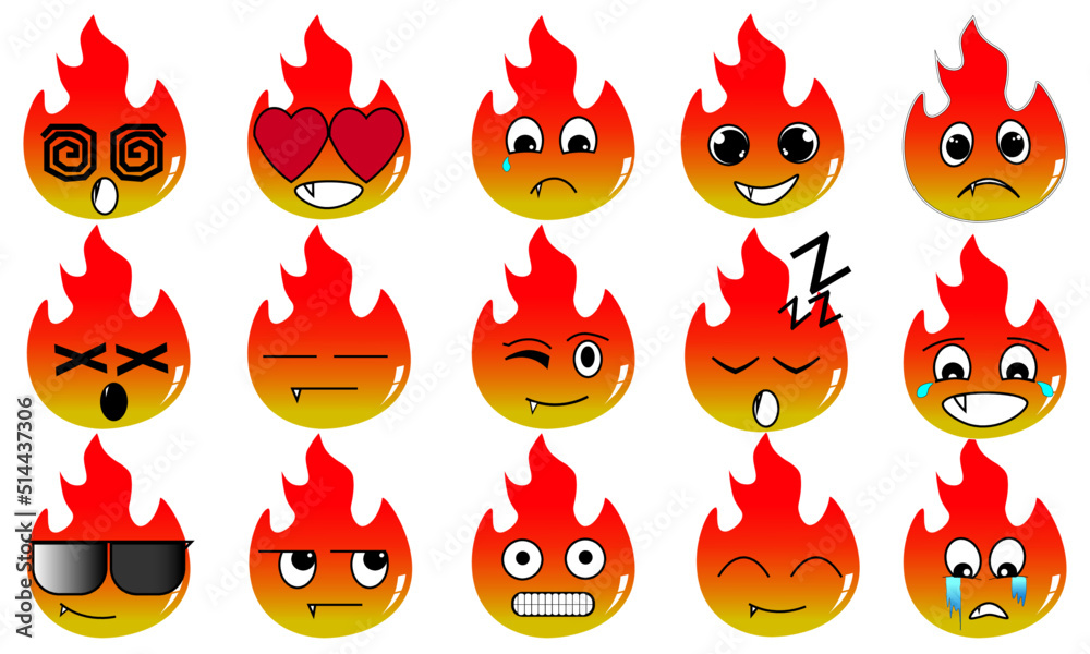 red fire emoticon vector red fire emoticon vector