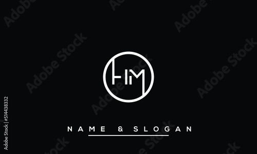 HM,  MH,  H,  M  Abstract  Letters  Logo  Monogram
