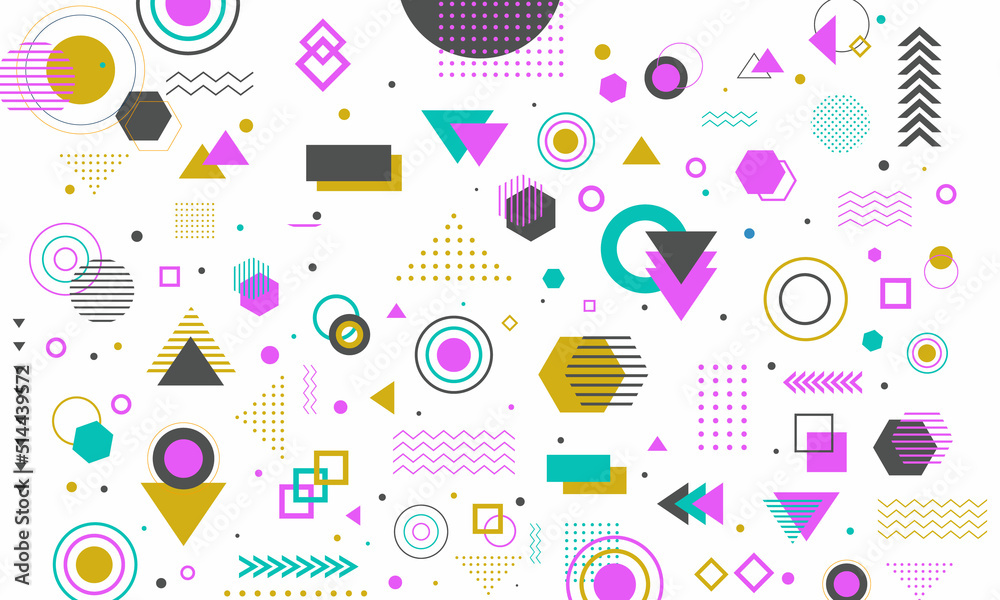 Geometric Elements Graphic Design Free Vector for company, social media, banner poster, website, photoshop 