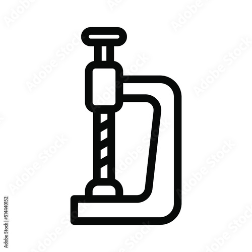 metal clamp line icon illustration vector graphic