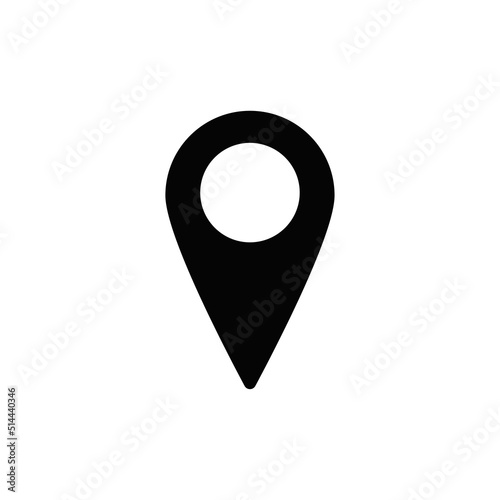 Location pin sign. Location mark black icon. Destination Symbol. Vector illustration