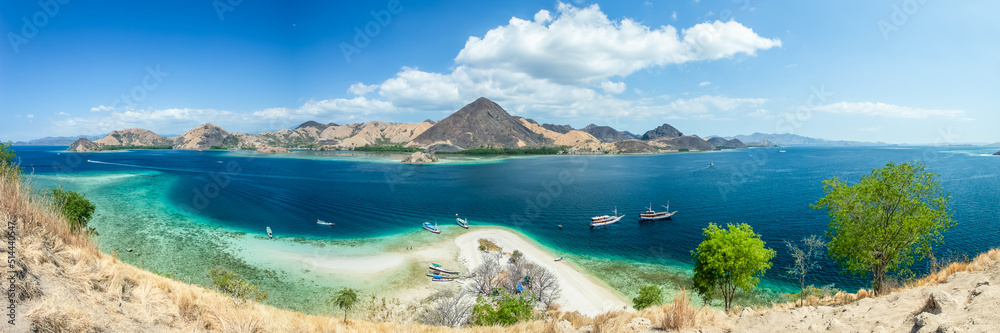 Panorama view at Kelor Island, Flores Island, Indonesia