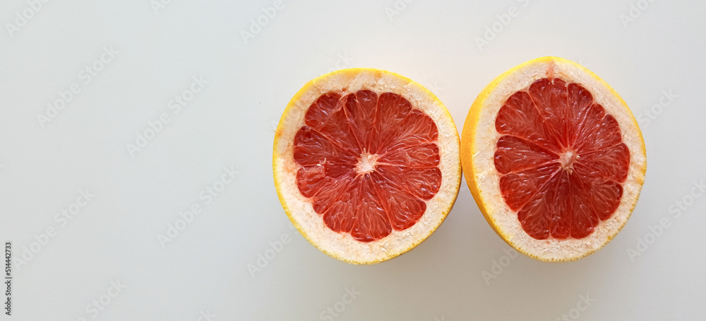 fresh grapefruit close-up on white background fresh grapefruit close-up on white background