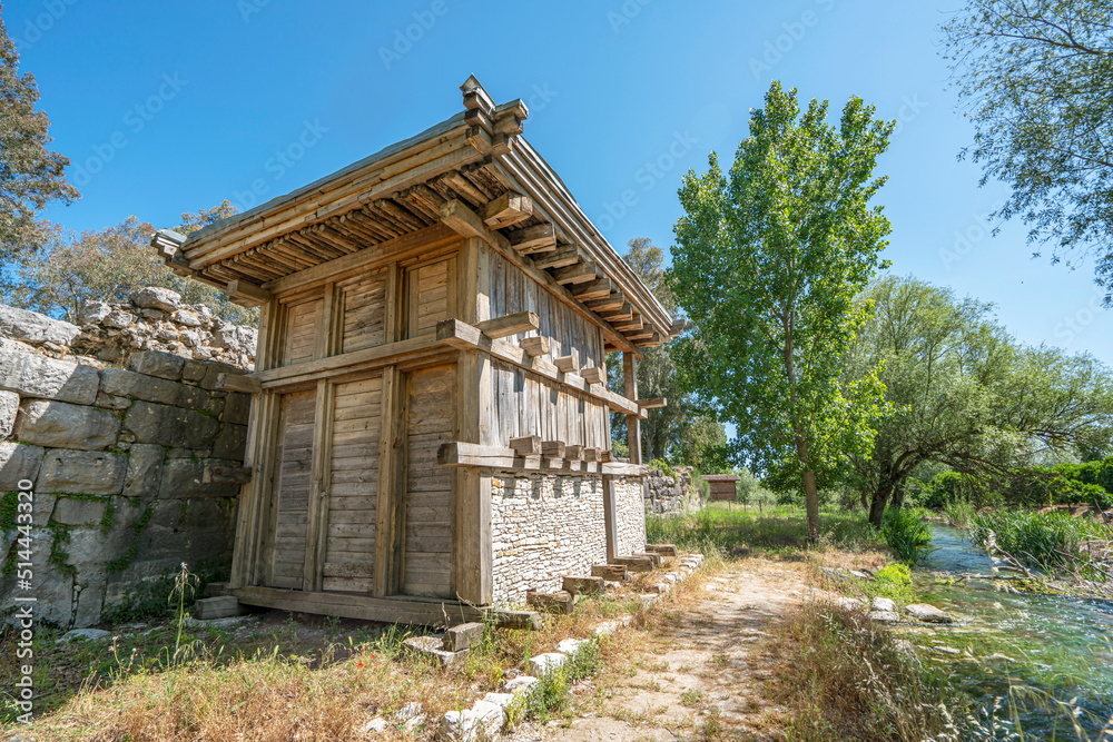 The remains of the ancient city of Limyra, are situated on the Kumluca-Finike road 11 km after Kumluca, in Zengerler village, and on the mountain hillsides to the  Finike plain, Antalya