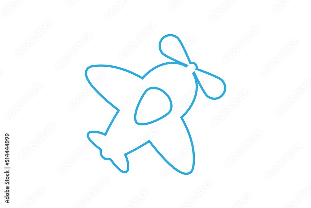 icon of air plane flight route with start point - Vector illustration icon of air plane flight route with start point - Vector illustration
