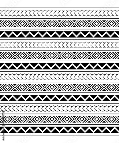 Polynesian Maori tribal seamless pattern. Background for fabric, wallpaper, card template, wrapping paper, carpet, textile, cover. ethnic tattoo style pattern