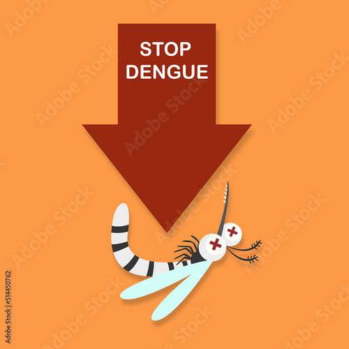 stop dengue fever, mosquito carrier of dengue virus, zika virus, malaria. mosquitoes control concept.