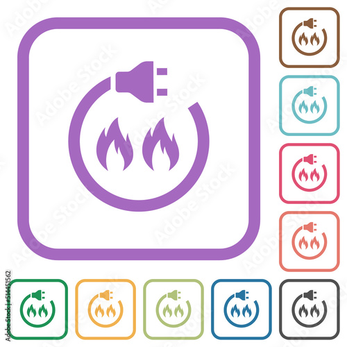 Gas energy simple icons