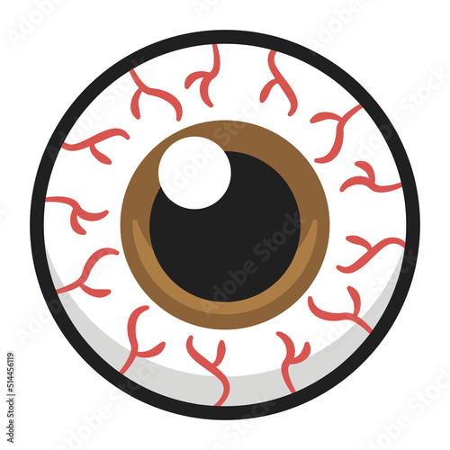 bloody eye ball sign vector