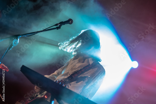 Rock guitarist playing guitar