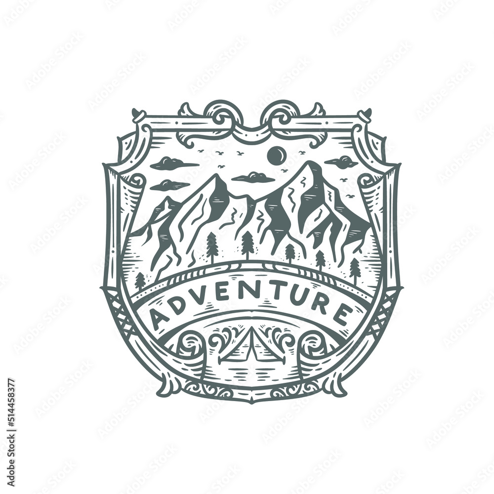 Vector element of illustration mountain adventure Vector element of illustration mountain adventure