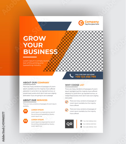 Business corporate flyer and brochure cover page design template