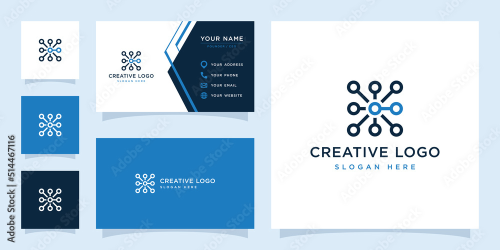 Vector graphic of technology logo design template