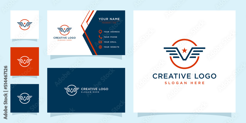 Vector graphic of military logo design template