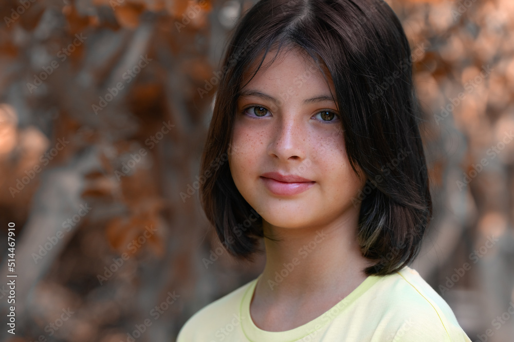 Close-up portrait of a beautiful teenage girl. Close-up portrait of a beautiful teenage girl.