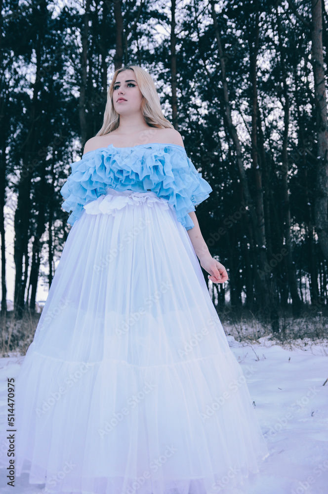 Girl in the snow forest Girl in the snow forest