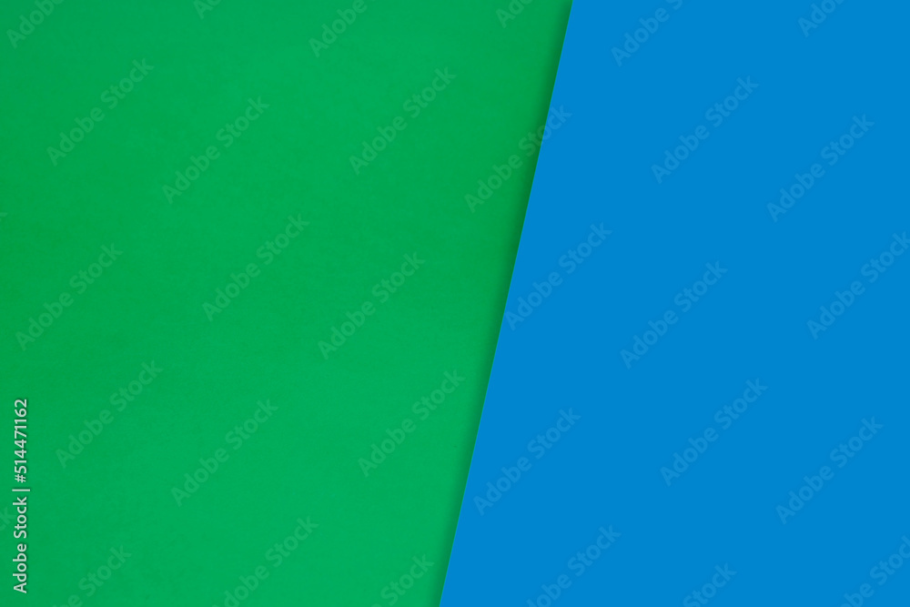 Dark vs light abstract Background with plain subtle smooth de saturated blue green colours parted into two	