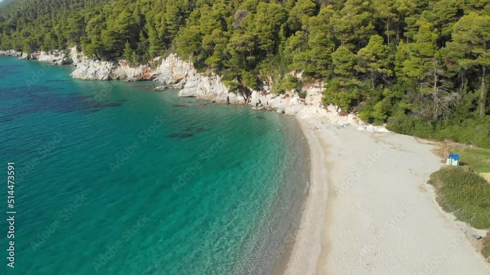 The beach Kastani of Skopelos, Greece The beach Kastani of Skopelos, Greece
