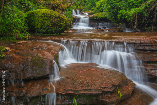 Tad Kinnaree waterfall  Beautiful waterfall in Phu LangKa  Nationalpark Nakhon Phanom  province  ThaiLand.