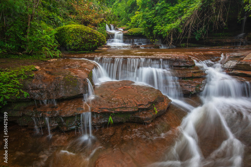 Tad Kinnaree waterfall  Beautiful waterfall in Phu LangKa  Nationalpark Nakhon Phanom  province  ThaiLand.