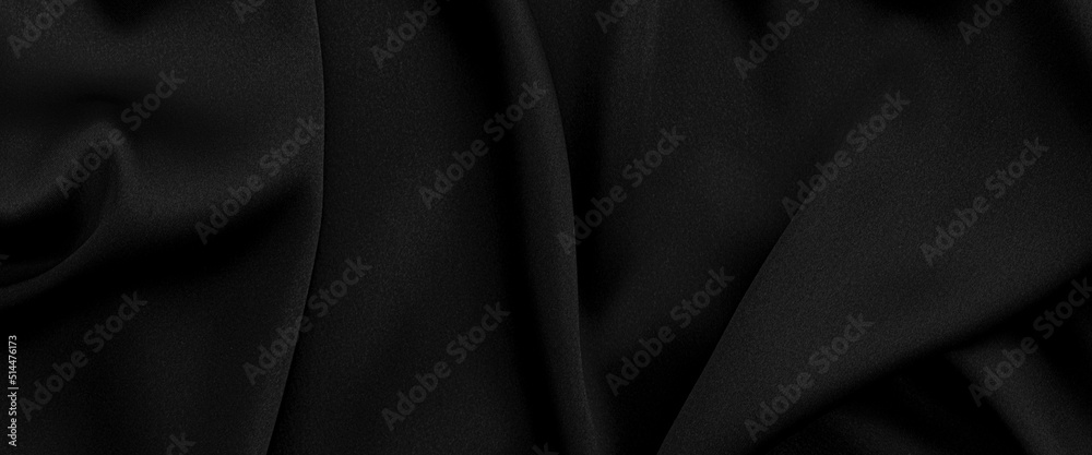 Obraz premium Black silk fabric texture background