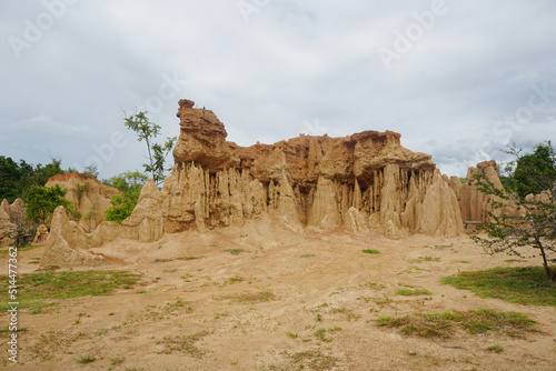 Geomorphic features caused by erosion and weathering of water and wind.  Formed by tectonic movements during the Late Tertiary period or Pliocene Epoch. Grand canyon of Sao Din Na Noi  Nan  Thailand.