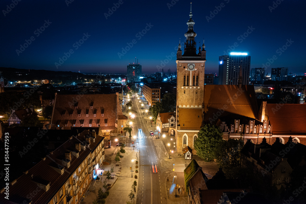 custom made wallpaper toronto digitalRector's Church of the Carmelite Fathers of St. Catherine from a height at night