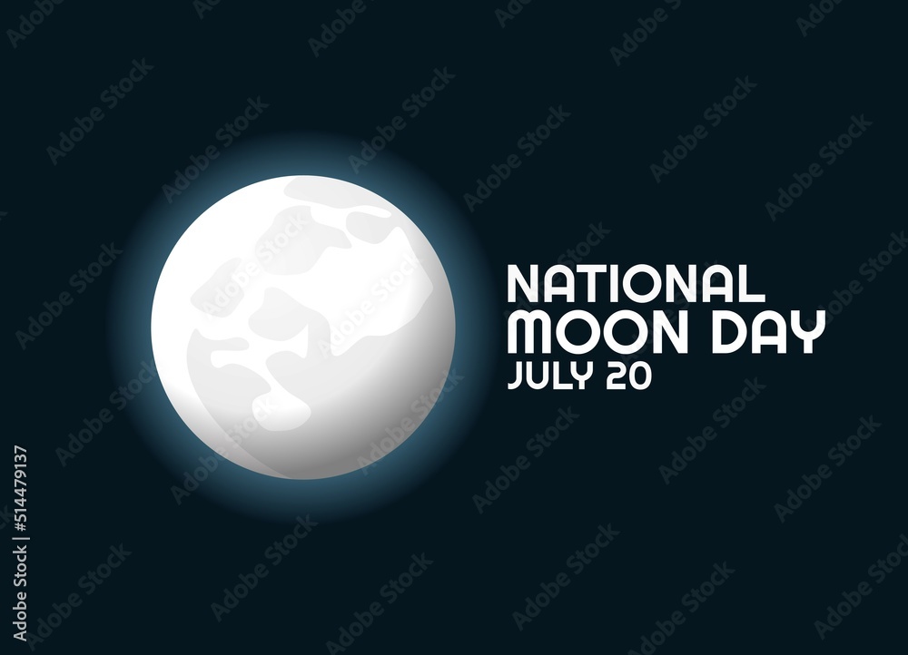 vector graphic of national moon day good for national moon day
