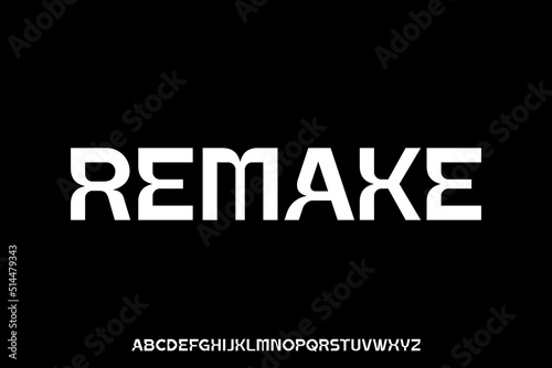 Grotesque sans serif alphabets display font vector