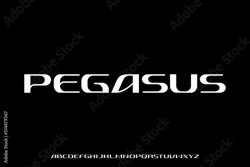 Unique elegant modern alphabets display font vector