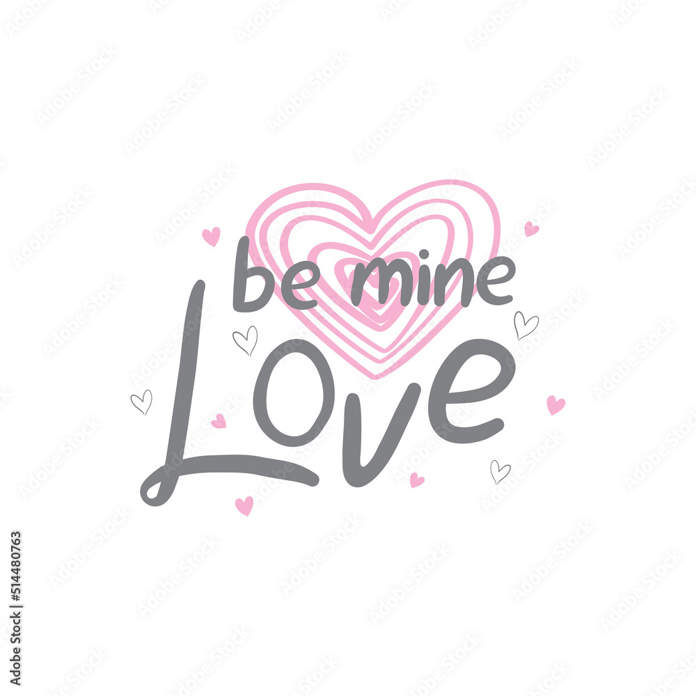 happy Valentine's day. Hand drawn brush pen lettering on gold and grey glittering hearts background. design for holiday greeting card .