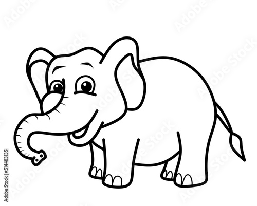 Coloring pages. Animals. Cute elephant © DENI ARIS SUSANTO