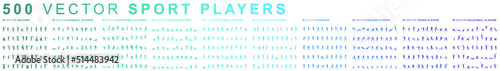 500 Sport players - Vector