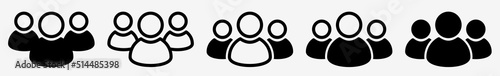 Group Icon Leader Group Set | Groups Icon Leadership Vector Illustration Logo | Group Icon Employee Team Isolated Teamwork Group Collection