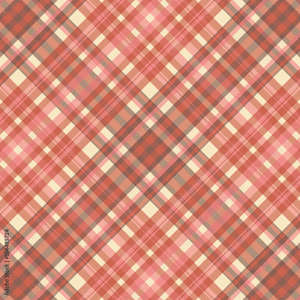 Tartan plaid pattern with texture and warm color.