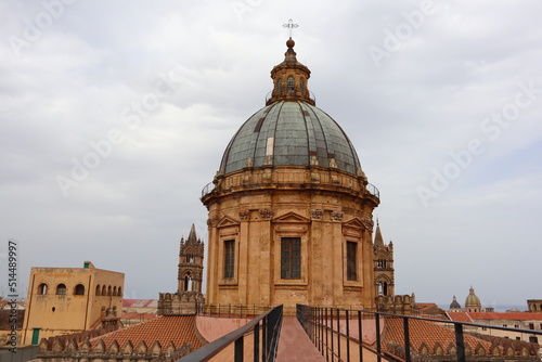 Palermo, Sicily (Italy): view from rooftop of The Cathedral of Palermo dedicated to the Assumption of the Virgin Mary. UNESCO World Heritage Site © Walter Cicchetti